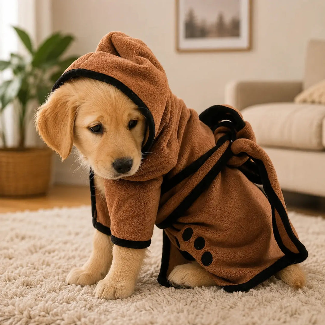 PerfectDry Doggie Bathrobe: Ultra-Absorbent Comfort for Faster, Stress-Free Dog Drying