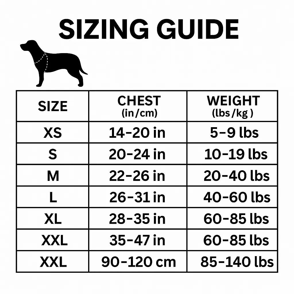 The Ultimate Dog Harness Size Guide: Find the Perfect Fit for Your Pup Anodic Products