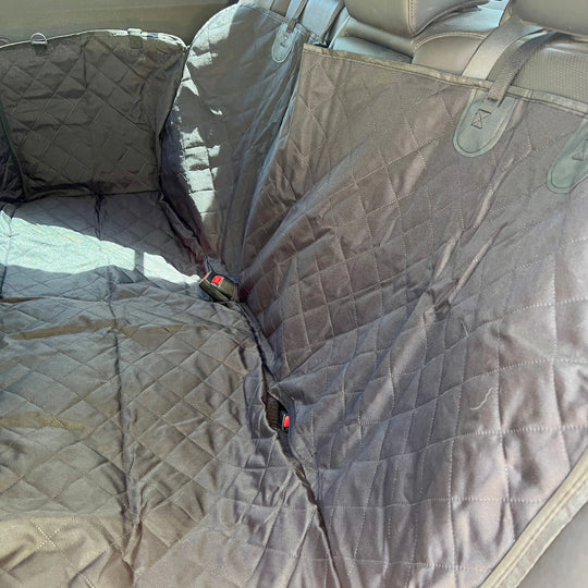 durable pet hammock for backseat protection on long road trips

