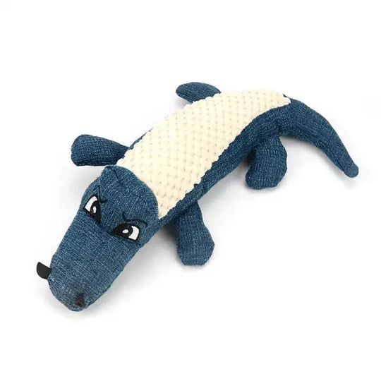 Safe and strong dog chew toy made with non-toxic rubber blue
