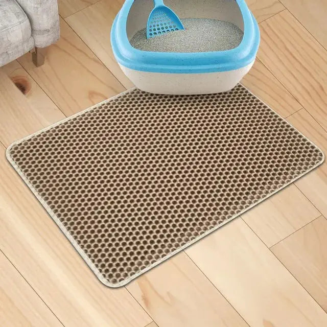 Litter catcher mat for cats to minimize tracking.