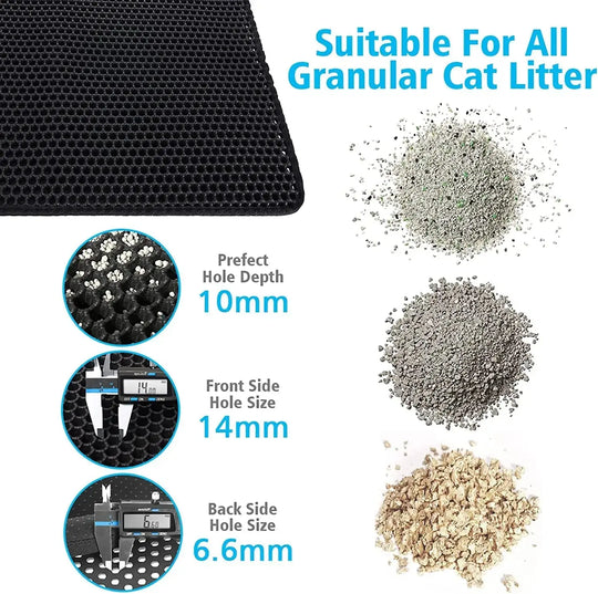 Cat mat to place under the litter box for cleanliness