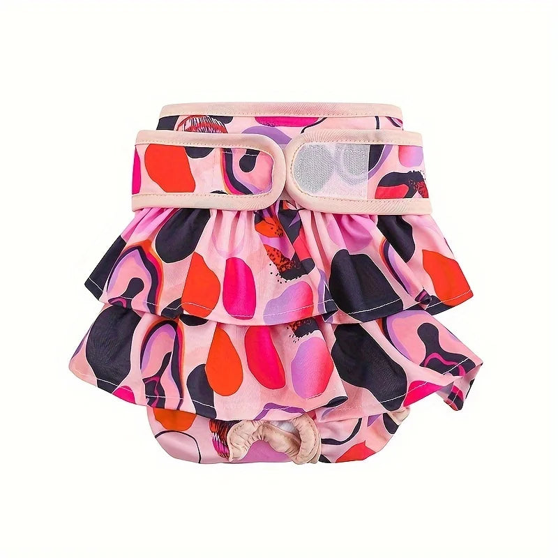  bright multi-color dog diapers for pee and heat

