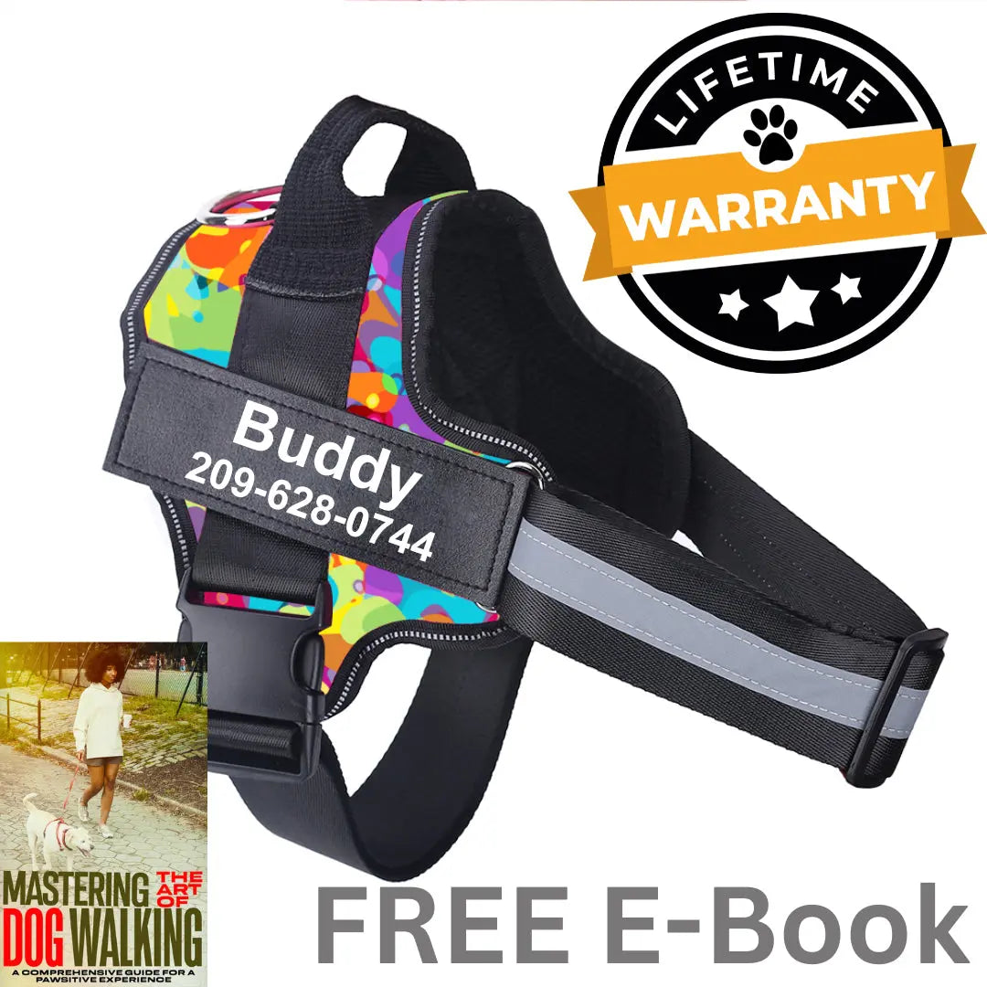 colorful no pull dog harness
