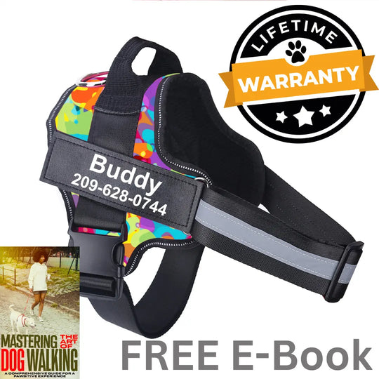 colorful no pull dog harness