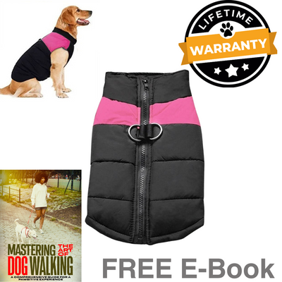 puffer dog vest for winter warmth
