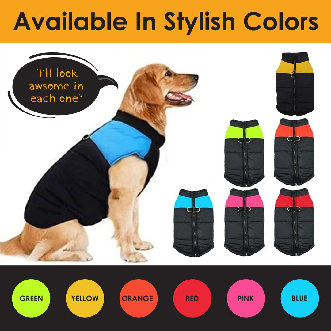 reflective winter dog vest for night safety

