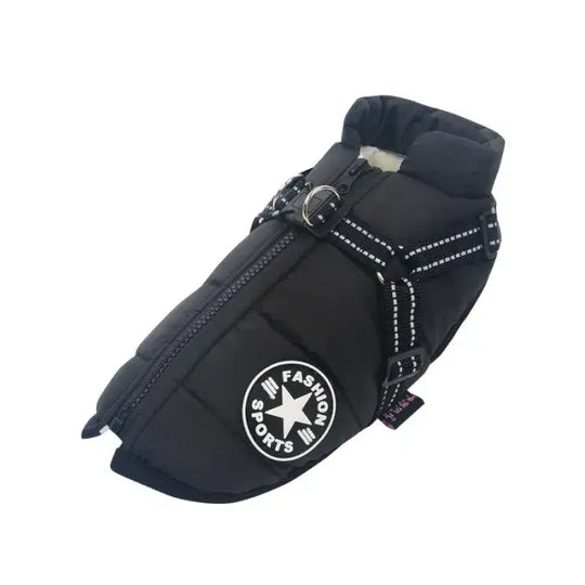 best-selling black waterproof dog jacket for all breeds


