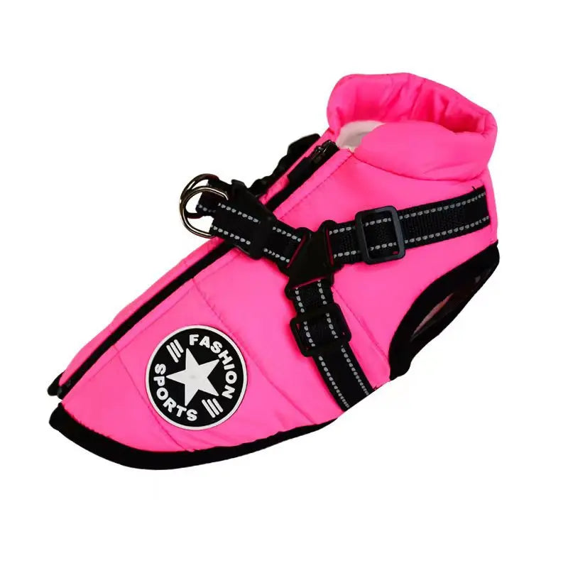 cute pink waterproof dog jacket for small dogs