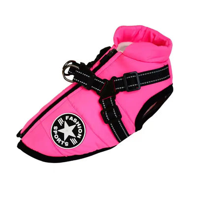 cute pink waterproof dog jacket for small dogs