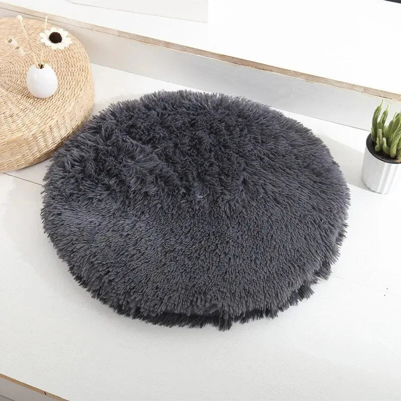 Dark grey pet cushion with durable comfort