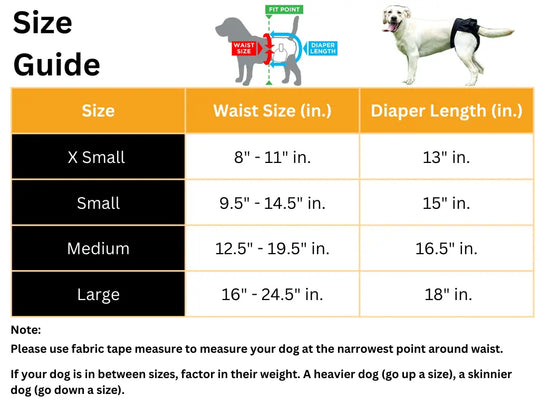 how to choose the right size dog diaper
