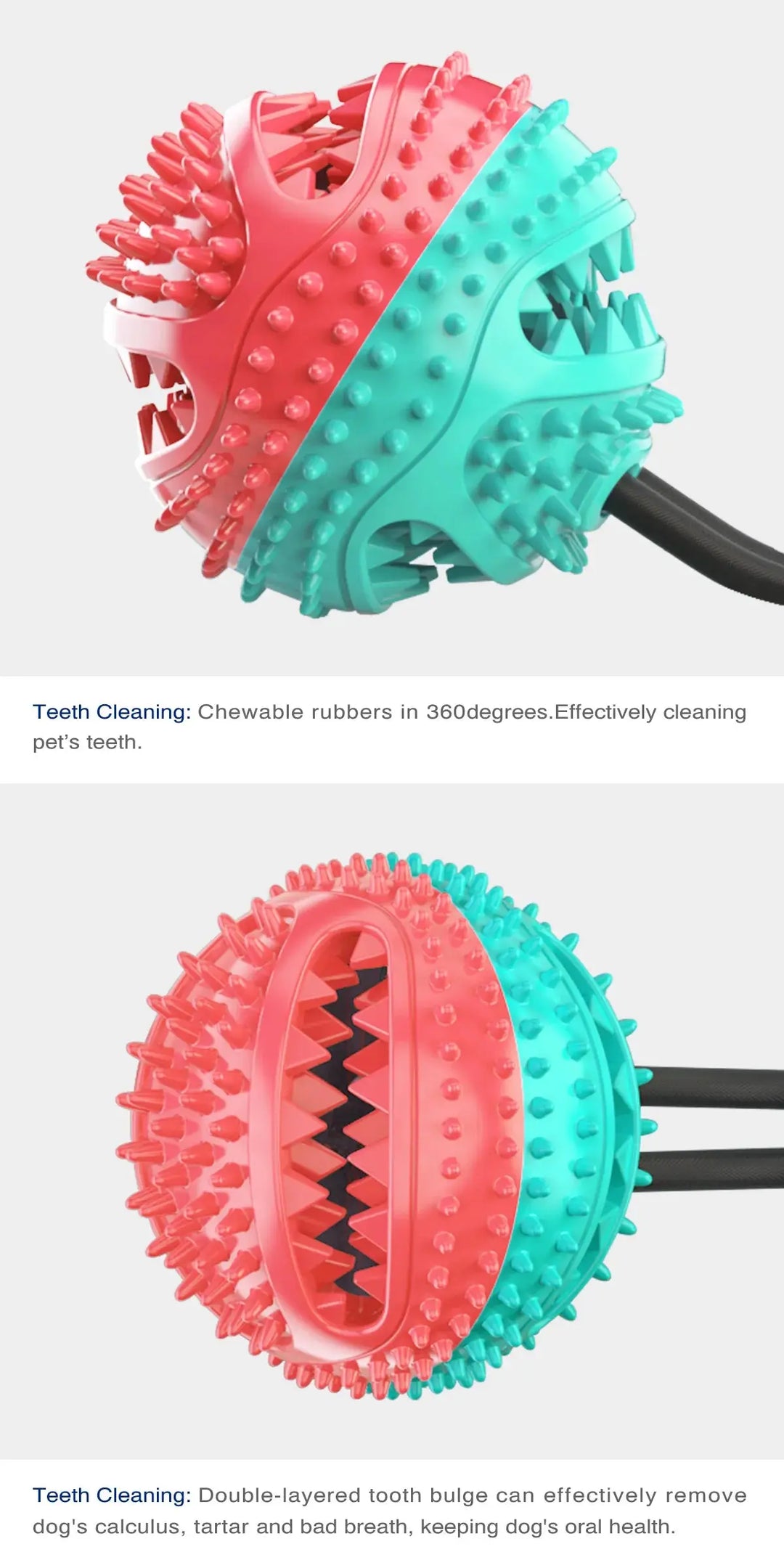 Dog tug toy with easy-grip handle