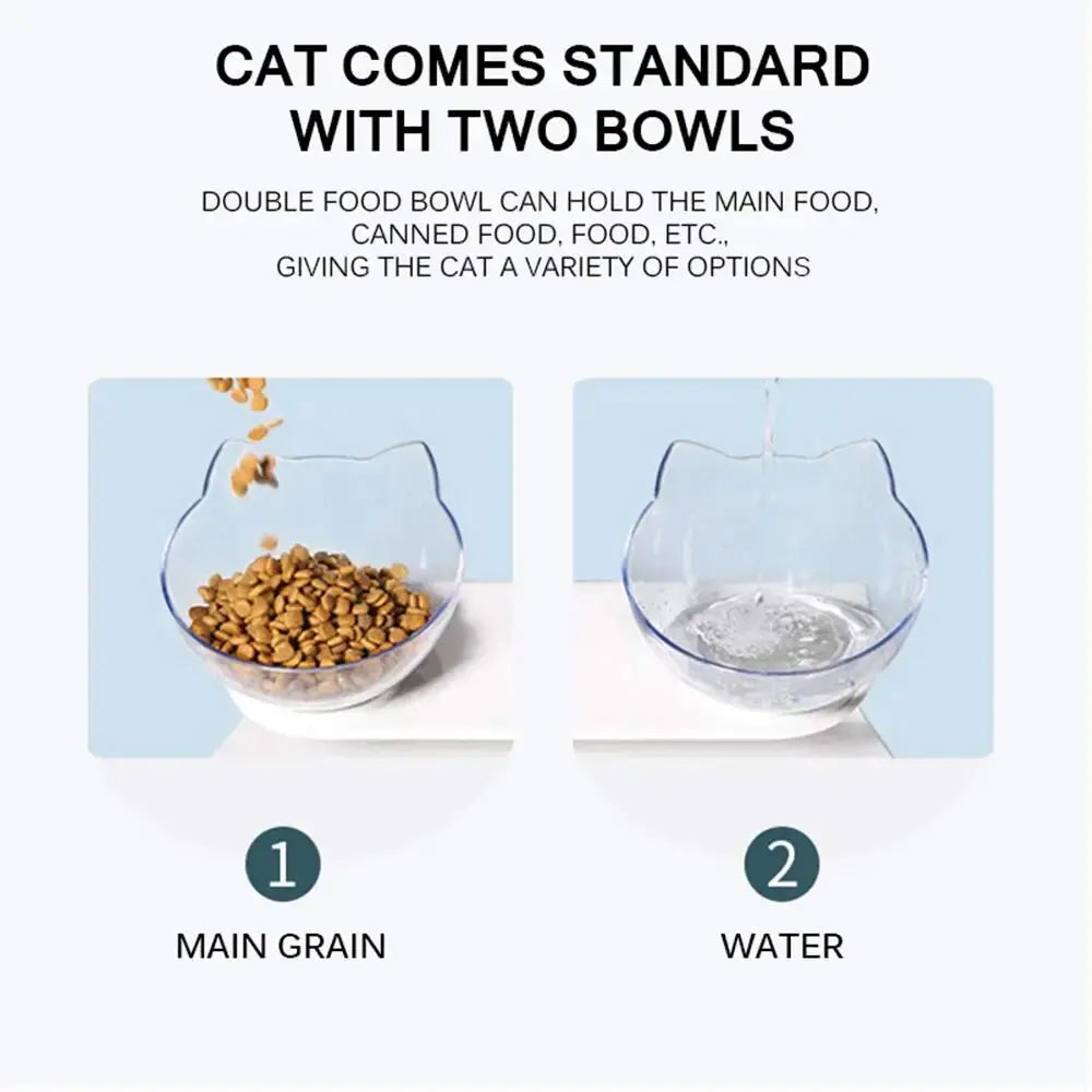 Dual cat bowl for kittens and adult cats