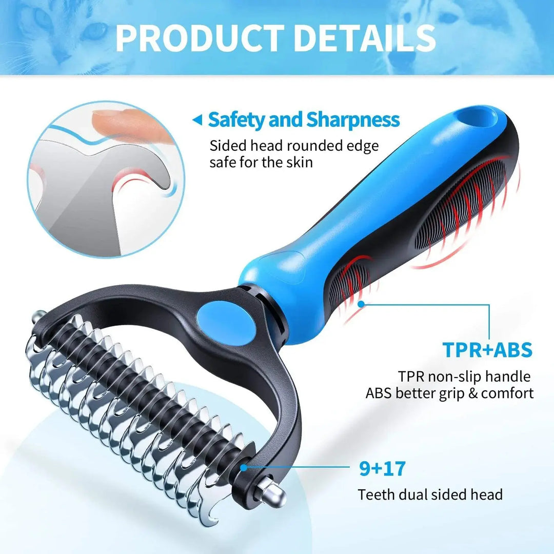 Dual comb for pet hair care