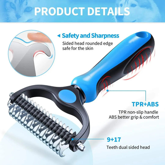 Dual comb for pet hair care