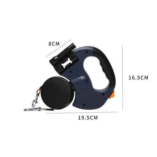 Compact dual dog leash with ideal size for walking two dogs