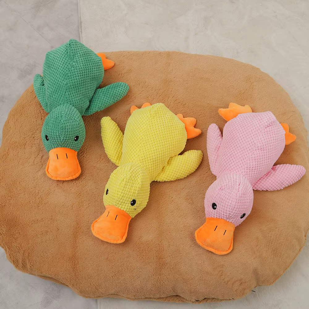 Tough Duck chew toy for dogs, promoting calmness and relaxation