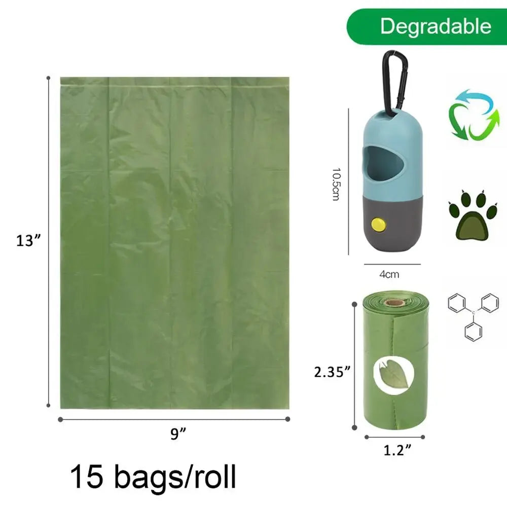 Durable poop bag dispenser and LED light combo for dog owners.


