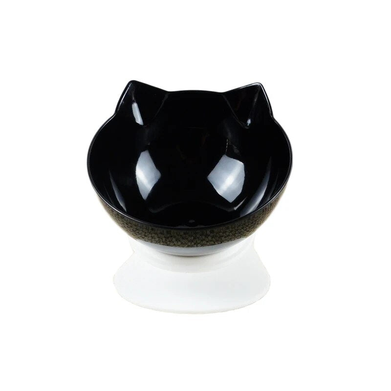 Easy-to-clean dual bowls with elevated stand