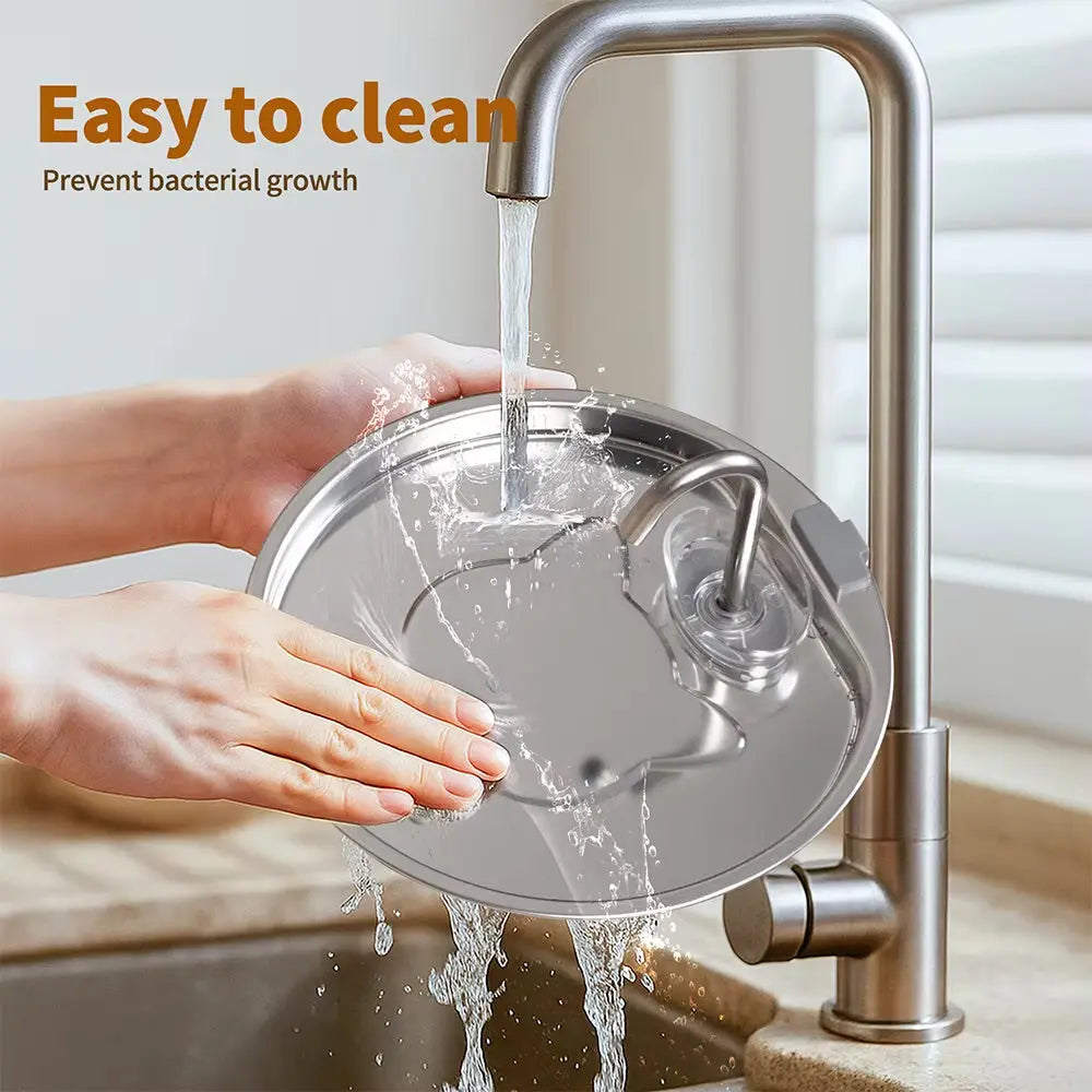 Stainless steel pet water fountain designed for easy disassembly and hassle-free cleaning