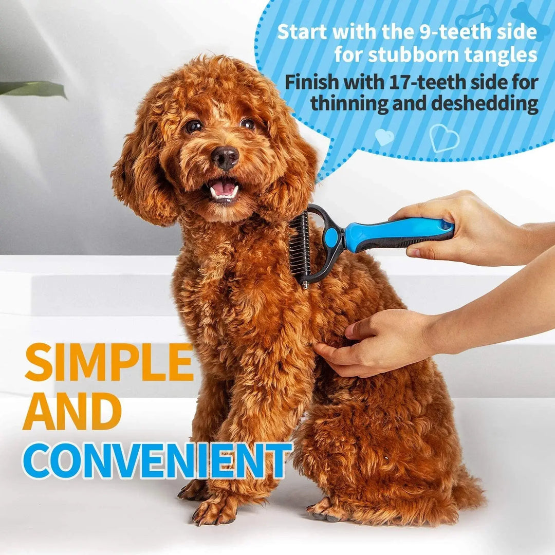 Sustainable double sided brush for pets