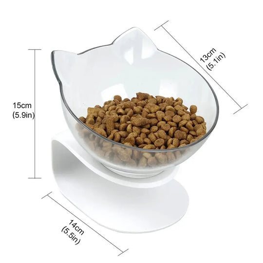 Raised cat bowl for easy eating