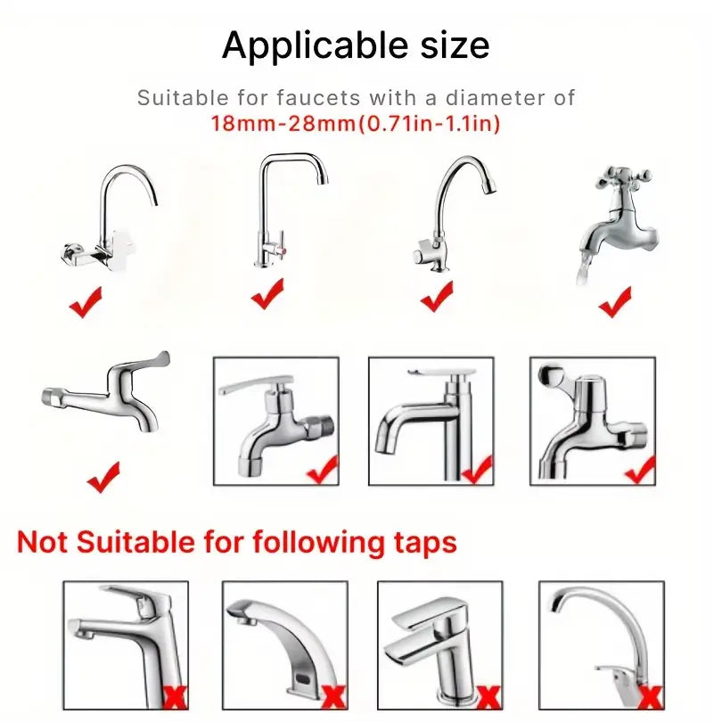 Adjustable pet bath spray nozzle fitting 18mm to 28mm hoses for comfortable and gentle rinsing