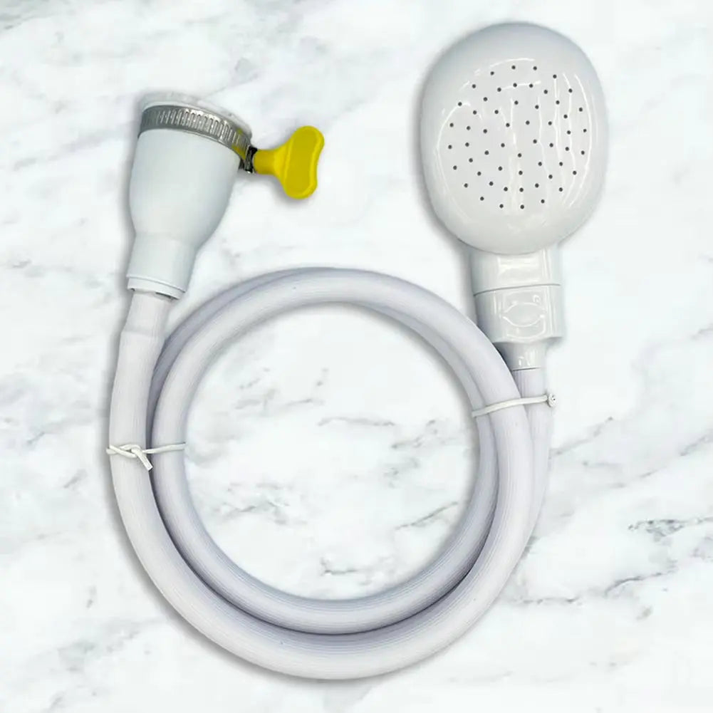 Adjustable pet bath spray nozzle fitting 18mm to 28mm hoses for comfortable and gentle rinsing