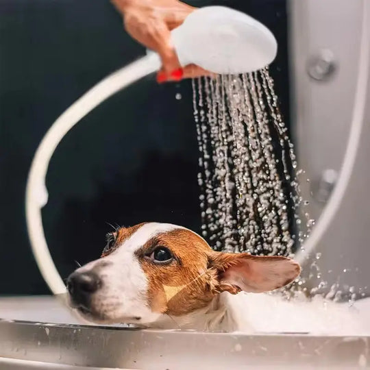 Ergonomic pet bath sprayer with easy-to-use nozzle for gentle rinsing
