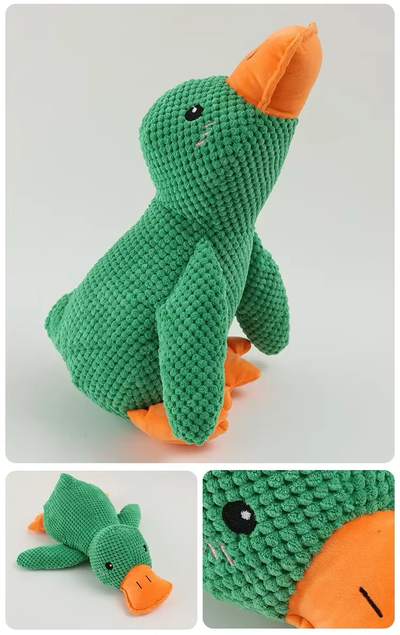 Calming chew toy in the shape of a tough duck