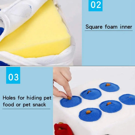 Interactive dog toy for slow feeding