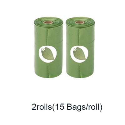 Lightweight dog poop bag holder with integrated LED light and easy access slot.

