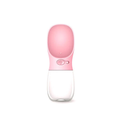 Outdoor pink dog water bottle for travel