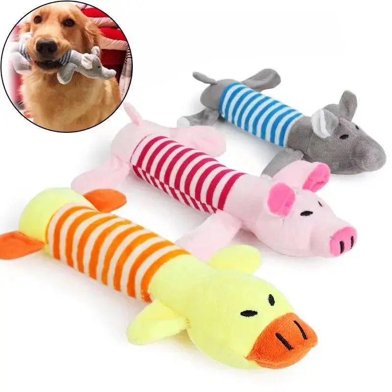 Soft plush chew toy for dogs that love cuddles and play