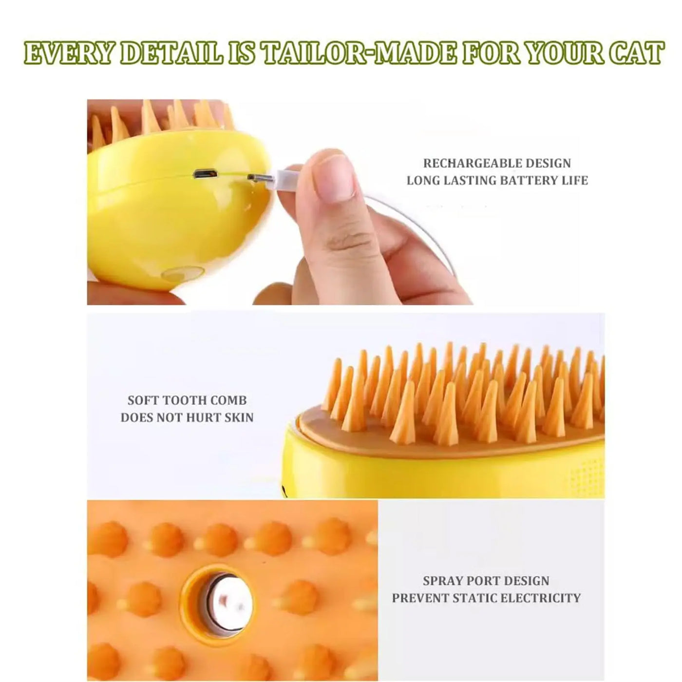 Easy pet grooming with warm steam flow