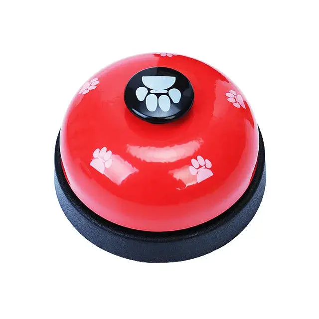 Bell for pets to ring during dinner or treat time red