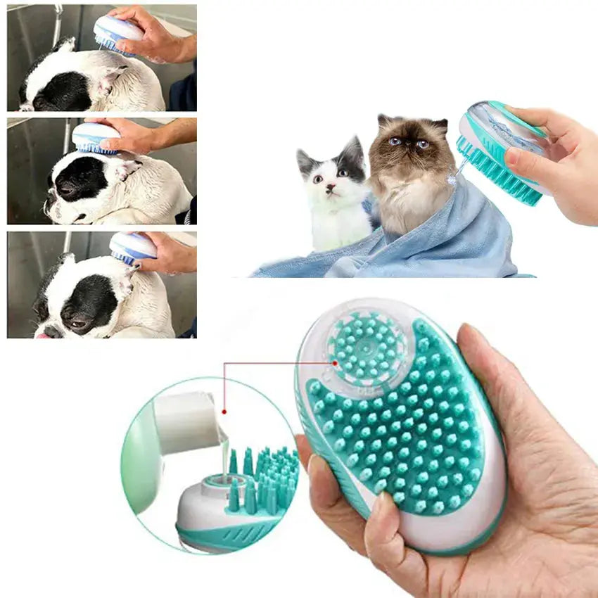 pet bath brush for dogs and cats
