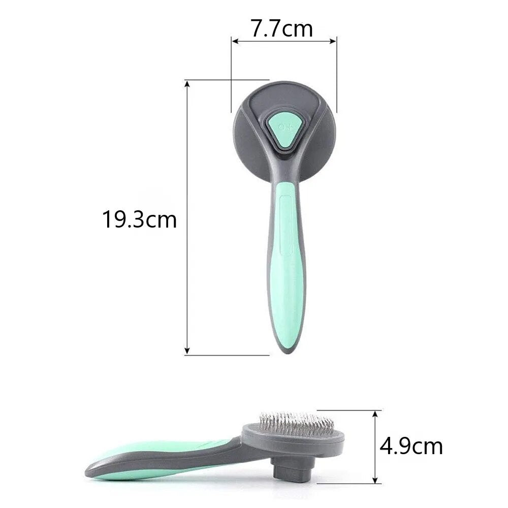 Self-cleaning comb for all fur types
