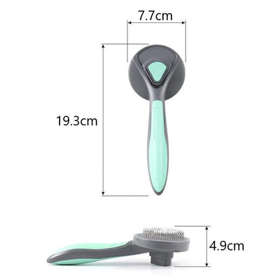 Self-cleaning comb for all fur types