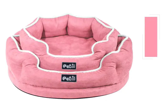 Ultra-soft memory foam dog bed for deep sleep pink