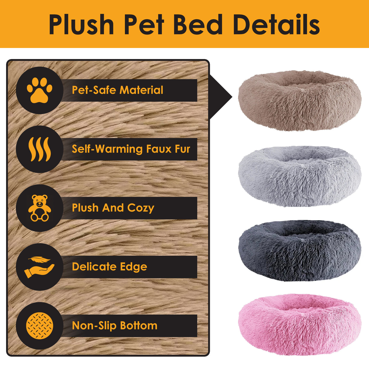 Details for Calming Pet Bed