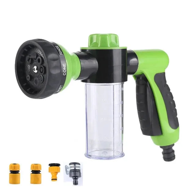 Pup shower spray for fast and easy pet baths.
