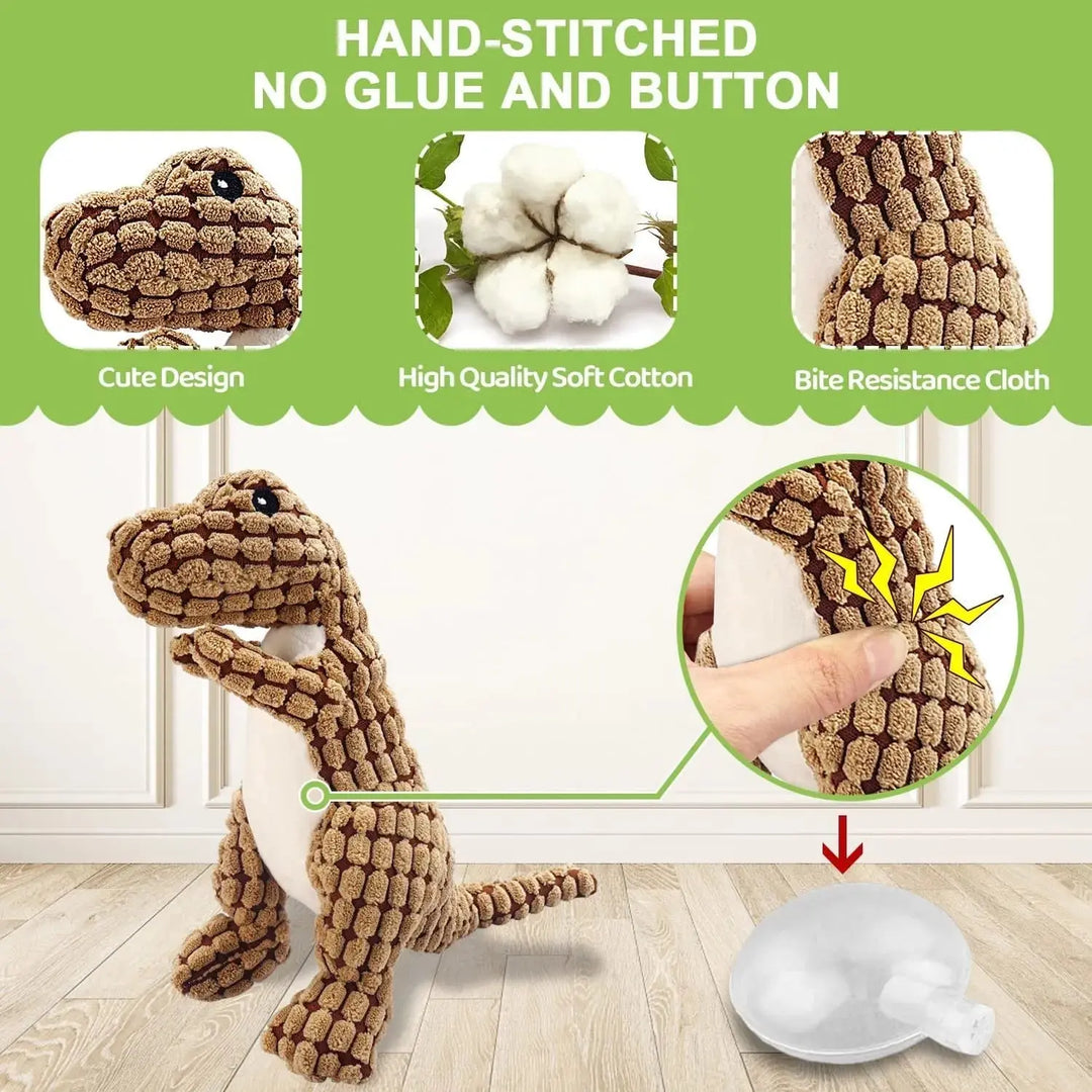 Hand-stitched puppy toy with no glue or buttons