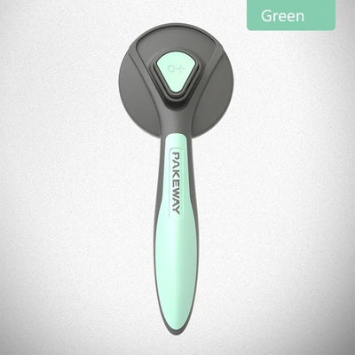 quick-clean tool for shedding cats and dogs green