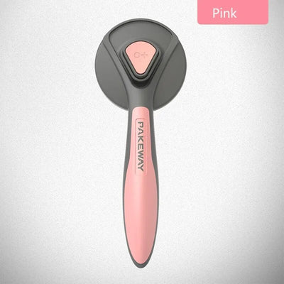 quick-clean tool for shedding cats and dogs pink