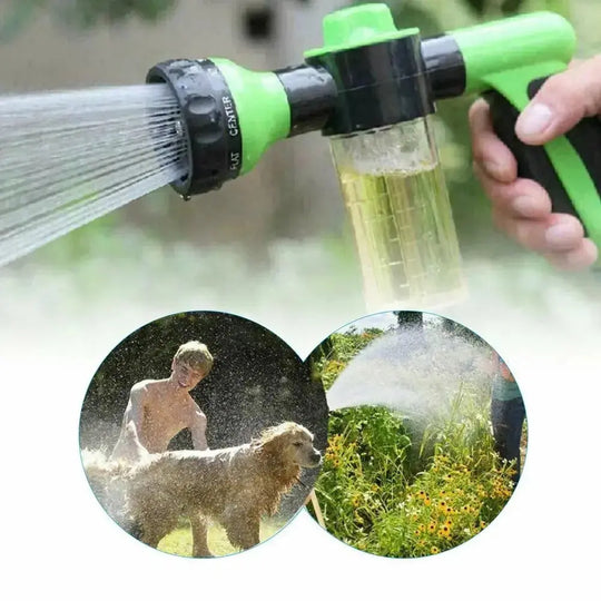Quick dog bath tool with gentle spray for sensitive skin.