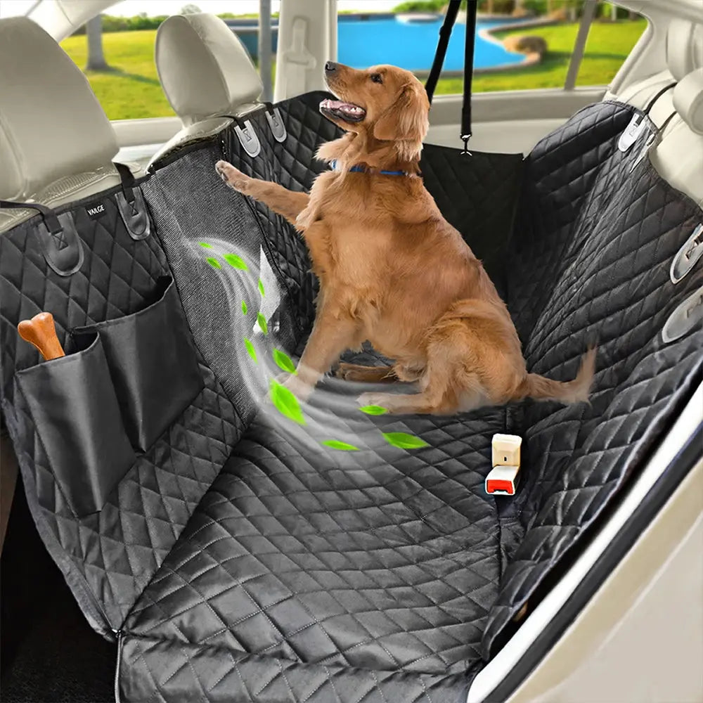 how to keep dogs safe in the car with a hammock seat cover