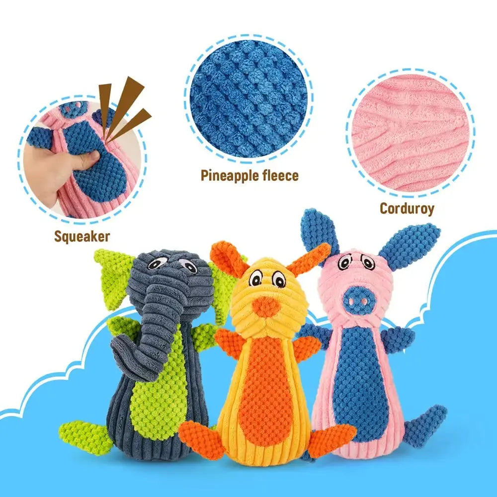 Soft yet tough chew toy for mental and dental stimulation