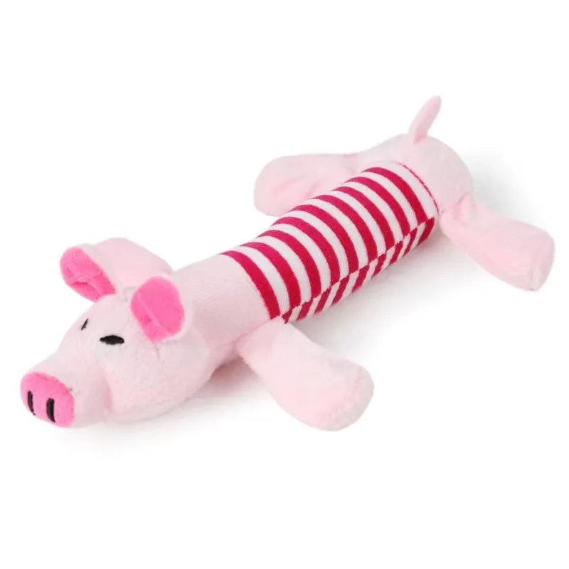 Plush squeaky chew toy for dogs of all sizes